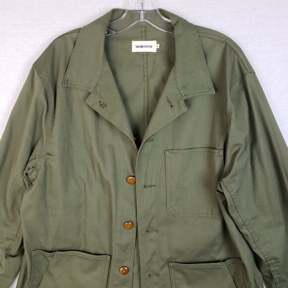 TAYLOR STITCH Ojai Jacket NWOT Chore Coat Army Green Olive Utility size 44 XL - Picture 6 of 15